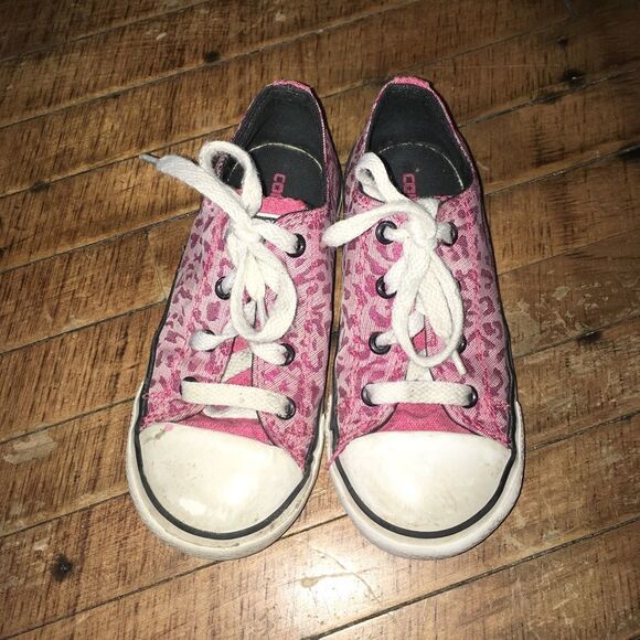 Pink leopard Barbiecore Converse boat shoes - Picture 1 of 5